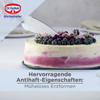 Dr. Oetker okrugli kalup za torte s odvojivim dnom, 28 cm, tamnoplavi emajlirani premaz otporan na rezove i ogrebotine, ekstra visoki rub, čelični kalup za pečenje, 1 kom. 5