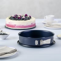 Dr. Oetker okrugli kalup za torte s odvojivim dnom, 28 cm, tamnoplavi emajlirani premaz otporan na rezove i ogrebotine, ekstra visoki rub, čelični kalup za pečenje, 1 kom. 2