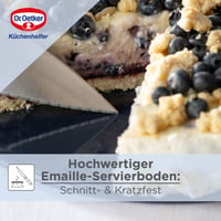 Dr. Oetker okrugli kalup za torte s odvojivim dnom, 28 cm, tamnoplavi emajlirani premaz otporan na rezove i ogrebotine, ekstra visoki rub, čelični kalup za pečenje, 1 kom. 4