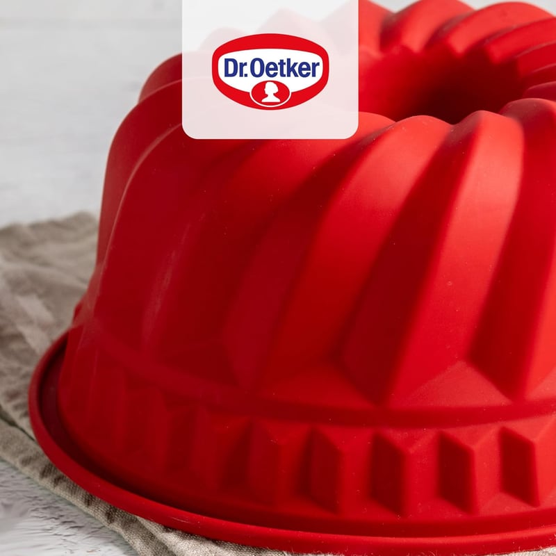 Dr. Oetker Szilikon Fánk Forma 22x10cm Piros Mosogatógépben Mosható - Pudding Mould