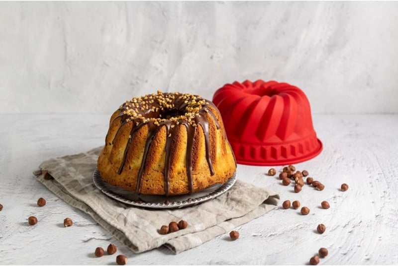 Dr. Oetker Szilikon Fánk Forma 22x10cm Piros Mosogatógépben Mosható - Pudding Mould