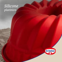 Dr. Oetker Szilikon Fánk Forma 22x10cm Piros Mosogatógépben Mosható - Pudding Mould 7