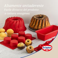 Dr. Oetker Szilikon Fánk Forma 22x10cm Piros Mosogatógépben Mosható - Pudding Mould 8