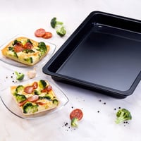 Dr. Oetker pravokutni lim za pečenje 42 x 29 x 4 cm – posuda za pizzu s emajliranim slojem i premazom protiv lijepljenja, s dnom otpornim na ogrebotine 2