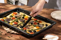 Dr. Oetker pravokutni lim za pečenje 42 x 29 x 4 cm – posuda za pizzu s emajliranim slojem i premazom protiv lijepljenja, s dnom otpornim na ogrebotine 4