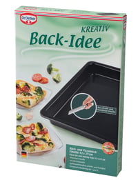 Dr. Oetker pravokutni lim za pečenje 42 x 29 x 4 cm – posuda za pizzu s emajliranim slojem i premazom protiv lijepljenja, s dnom otpornim na ogrebotine 5