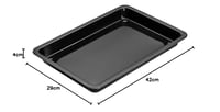 Dr. Oetker pravokutni lim za pečenje 42 x 29 x 4 cm – posuda za pizzu s emajliranim slojem i premazom protiv lijepljenja, s dnom otpornim na ogrebotine 6
