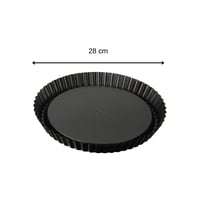 Dr. Oetker Tradition okrugli kalup za pite Ø 28 cm, čelični kalup za voćne torte s neprijanjajućim slojem, kalup za quiche, 1 kom, crni 3
