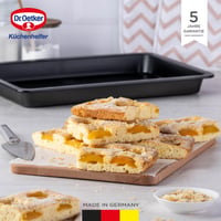 Plech na pečenie Dr. Oetker Tradition z ocele, nepriľnavý, s extra vysokým okrajom, čierny, 42x29x4 cm 2