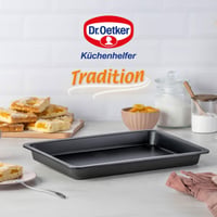 Plech na pečenie Dr. Oetker Tradition z ocele, nepriľnavý, s extra vysokým okrajom, čierny, 42x29x4 cm 8