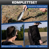DR.ÖTEK Professzionális Fémkereső 6 Módos Vízálló Detektor Kiegészítésekkel 8