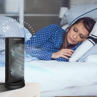 Stolný vežový ventilátor DR.PREPARE, 30 cm, 3 rýchlosti, oscilácia 110°, 3 časovače, prenosný tichý ventilátor do spálne a kancelárie 8