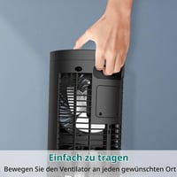 Stolný vežový ventilátor DR.PREPARE, 30 cm, 3 rýchlosti, oscilácia 110°, 3 časovače, prenosný tichý ventilátor do spálne a kancelárie 7