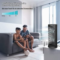 Stolný vežový ventilátor DR.PREPARE, 30 cm, 3 rýchlosti, oscilácia 110°, 3 časovače, prenosný tichý ventilátor do spálne a kancelárie 3