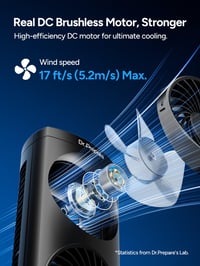 Stĺpový ventilátor DR.PREPARE s diaľkovým ovládaním, 3 rýchlosti, 110° oscilácia, 2/4/8-hodinový časovač, tichý ventilátor do spálne, kancelárie, kuchyne 2