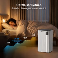 DR.PREPARE Elektrický odvlhčovač vzduchu 25 l/24 h, 4,5 l nádrž, 3 režimy, tichý režim, 24 h časovač, s možnosťou nepretržitého odvodu vody, 40–45 m², do pivnice, práčovne, spálne 4