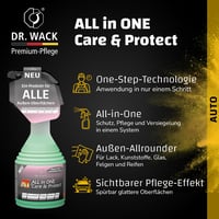 Autokozmetika Dr. Wack A1 All in One Care & Protect 500 ml – Ochrana laku, diskov, pneumatík a ochrana proti dažďu v jednom, na všetky vonkajšie povrchy 2