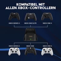 Nabíjacia stanica DR1TECH PowerSetX pre Xbox One X/S a Series X/S ovládač s 1200 mAh batériou - príslušenstvo pre bezdrôtový Xbox ovládač 2