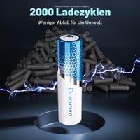 Dracutum 1,5V AA Lítium Újratölthető Akkumulátor 16 db, 3600mWh Nagy Kapacitású Li-ion Ceruza Elem Blink Kamerához és Egyéb Eszközökhöz 3