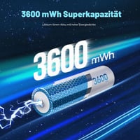 Dracutum 1,5V AA Lítium Újratölthető Akkumulátor 16 db, 3600mWh Nagy Kapacitású Li-ion Ceruza Elem Blink Kamerához és Egyéb Eszközökhöz 2