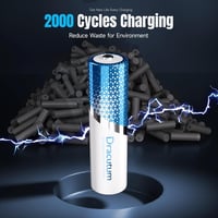 Dracutum 1,5 V nabíjateľná AA lítiová batéria 8 ks, 3600 mWh batériové balenie s dlhou životnosťou Li-ion ceruzkové batérie 4