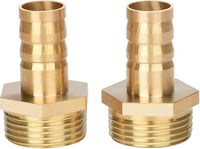Drado Sárgaréz Tömlőcsatlakozó Adapter 3/4" Külső Menet x 1/2" Tömlővég (14mm) - Tartós Vízálló Kötőelem Kerti Locsoláshoz - 2db Szett 3