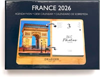 DRAEGER Paris 1886 álló asztali naptár 2026, 20x15 cm, 12 hónap, francia téma, FSC papír 1