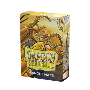Obaly na karty Dragon Shield Japanese Size oranžové matné 60 ks – prémiové TCG obaly kompatibilné s Yu-Gi-Oh, Naruto, Cardfight a Vanguard
