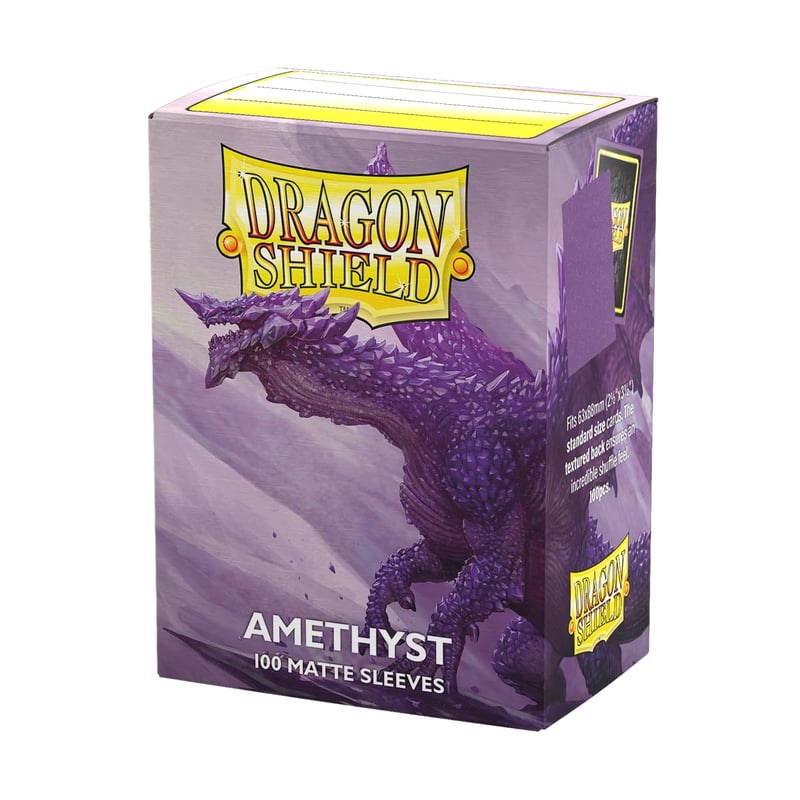 Obaly na karty Dragon Shield Standard Matte 100 ks – Amethyst, 63x88 mm, kompatibilné s TCG, Pokémon, Magic The Gathering, Flesh & Blood, One Piece