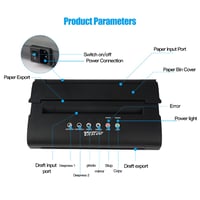 Termalni printer za tetovaže Dragonhawk ZY003-2 - crni 2
