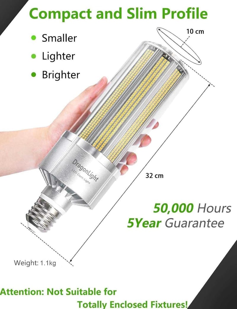 DragonLight 240W LED kukoricaizzó E40 foglalat 32400 lumen meleg fehér