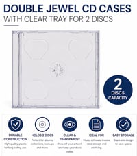 DragonTrading dvostruka kutija za CD/DVD/Blu-ray za 2 diska - prozirna kutija (Jewel Case), pakiranje od 10 komada, profesionalna kvaliteta 3