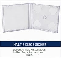 DragonTrading dvostruka kutija za CD/DVD/Blu-ray za 2 diska - prozirna kutija (Jewel Case), pakiranje od 10 komada, profesionalna kvaliteta 6