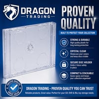 DragonTrading dvostruka kutija za CD/DVD/Blu-ray za 2 diska - prozirna kutija (Jewel Case), pakiranje od 10 komada, profesionalna kvaliteta 7