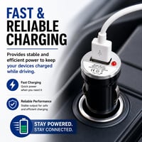 USB autonabíjačka DragonTrading – 2 ks čierna, vysokokvalitná autonabíjačka 4