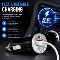 USB autonabíjačka DragonTrading – 2 ks čierna, vysokokvalitná autonabíjačka 7