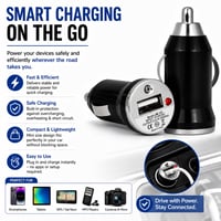 USB autonabíjačka DragonTrading – 2 ks čierna, vysokokvalitná autonabíjačka 6