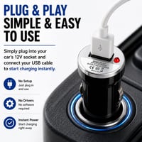 USB autonabíjačka DragonTrading – 2 ks čierna, vysokokvalitná autonabíjačka 5
