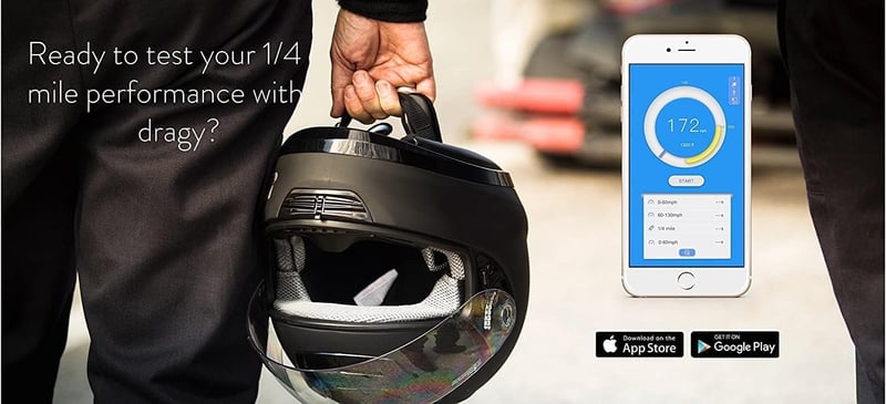 Dragy GPS alapú teljesítménymérő és köridőmérő 25Hz UBLOX 10. generáció USB Type C töltőport DRG70-C felújított