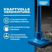 Mai compactor pentru asfalt Draper Tools Expert 4,5 kg - Unealtă pentru tasarea pavajului 2