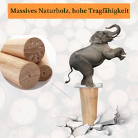 Set 4 Picioare de Mobilier din Lemn de Stejar Drasohuija, 12 cm, Picioare Conice din Lemn Masiv pentru Canapea, cu Placă de Montare și Șuruburi Interschimbabile, pentru Scaun, Canapea, Pat, Dulap 4