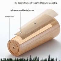 Set 4 Picioare de Mobilier din Lemn de Stejar Drasohuija, 12 cm, Picioare Conice din Lemn Masiv pentru Canapea, cu Placă de Montare și Șuruburi Interschimbabile, pentru Scaun, Canapea, Pat, Dulap 3