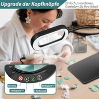 Drdefi 10x nagyítóüveg LED lámpával, állvánnyal, 5 színmód, dimmelhető 6