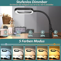 Drdefi 10x nagyítóüveg LED lámpával, állvánnyal, 5 színmód, dimmelhető 3