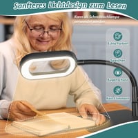 Drdefi 10x nagyítóüveg LED lámpával, állvánnyal, 5 színmód, dimmelhető 5