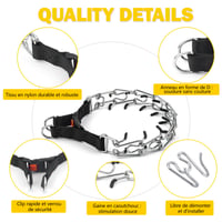 Zgardă de dresaj reglabilă din nailon pentru câini Dreaku cu cataramă metalică, zgardă anti-lătrat 4