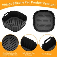 Dreaku szilikon forma Philips 4.2L légfriteusz Na229/00 Na320/00 2db 3
