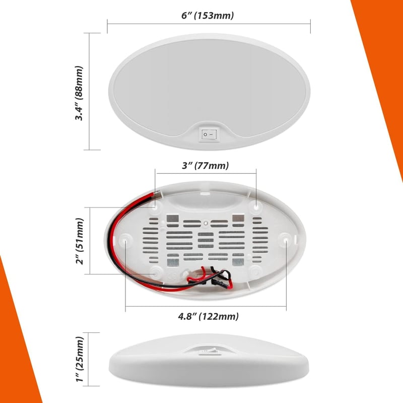Dream Lighting LED Mennyezeti Lámpa Autóhoz Lakóautóhoz Hajóhoz 12V