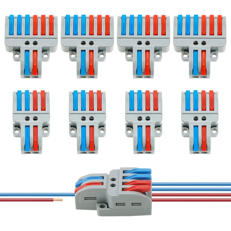 Dreamark 8 darabos kompakt elektromos csatlakozó készlet vezetékhez