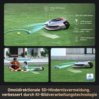 Robotska kosilica Dreame A2 3000 – bez kabela, 360° 3D LiDAR i AI Vision, za površine do 3000 m², svladavanje nagiba do 50%, precizna košnja uz rubove EdgeMaster 4